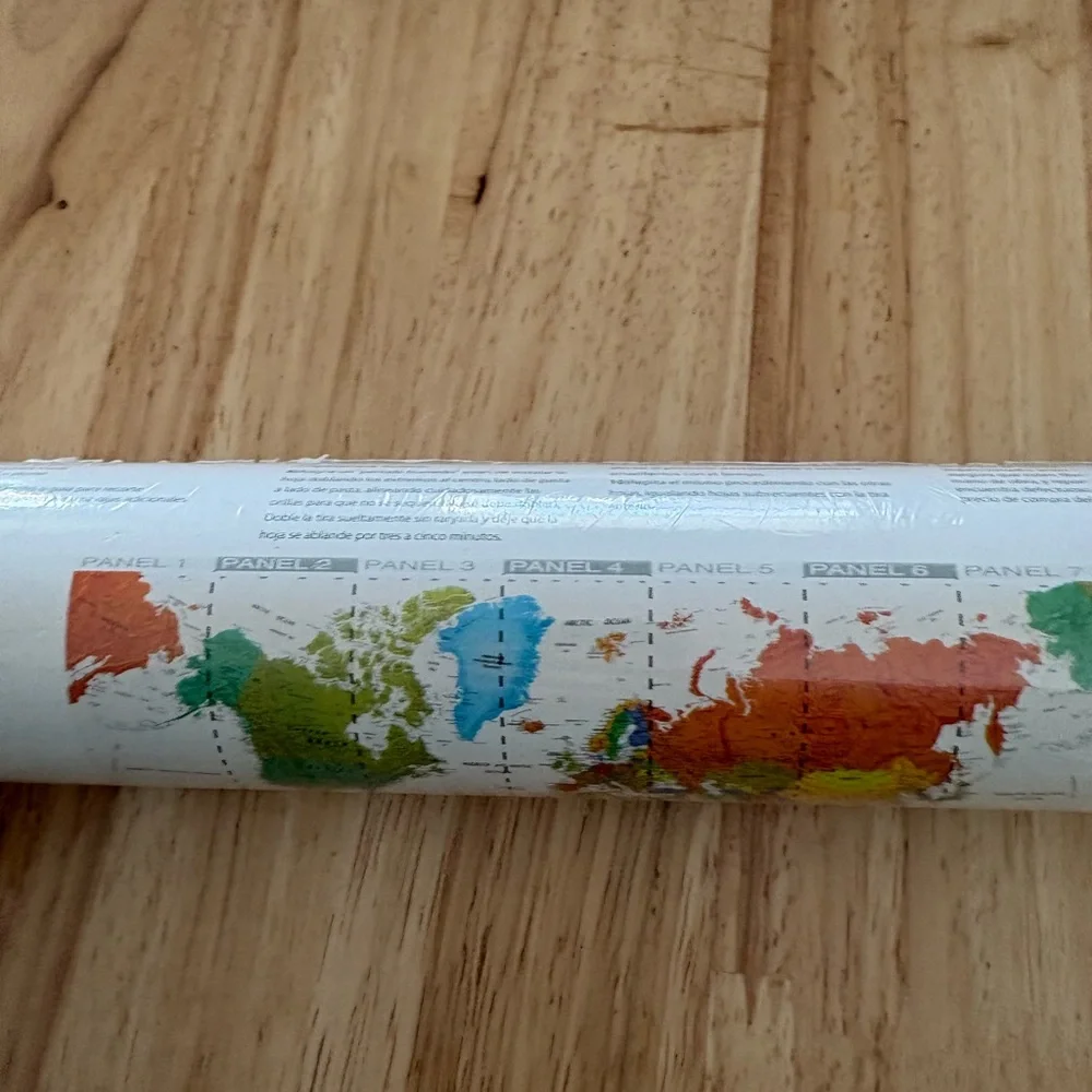 World Map Mural - Multicolor by York Wallcoverings